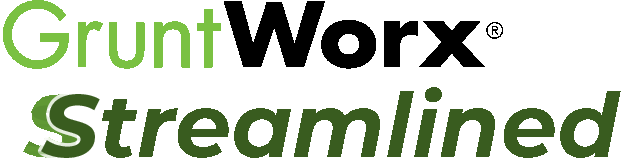 Clip art image of the GruntWorx Streamlined logo